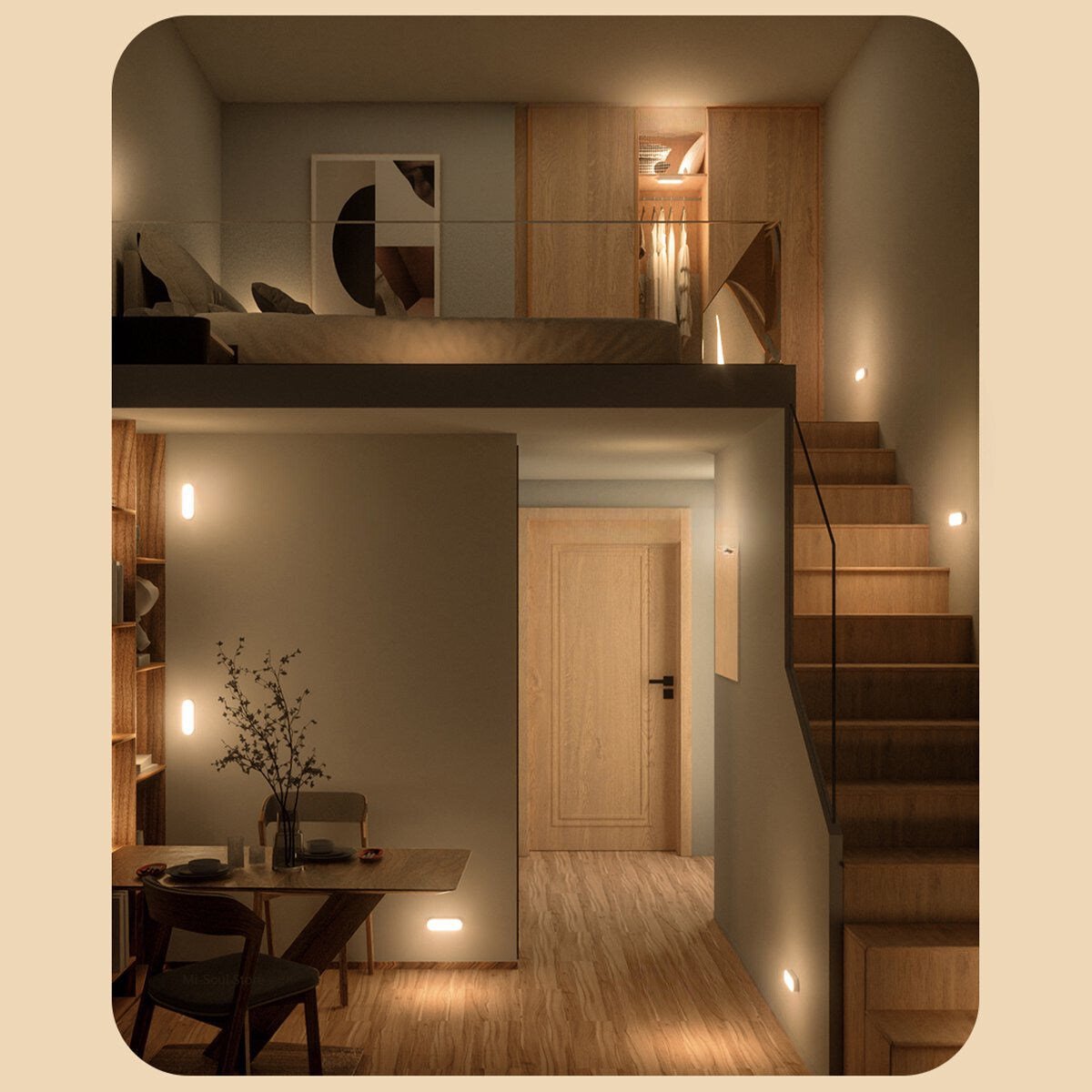 LightGuard Rechargeable Motion Sensor Wall | Wall Lamp | 3W | 5V | Elegant Wall Illumination