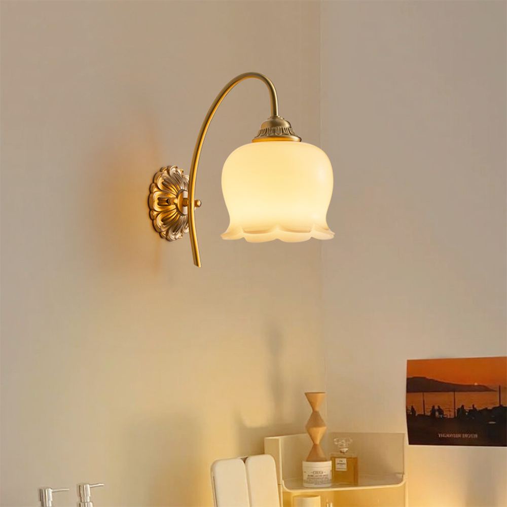 Elegant Copper Glass Wall Lamp | Wall Lamp | Copper/Resin | 110V-120V | Elegant Wall Illumination