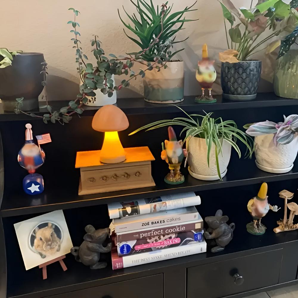 Shadrood Wooden Mushroom Lamp, Minimalist | Lighting | LED | plastic/Wood | 5W | Premium Lighting Solution