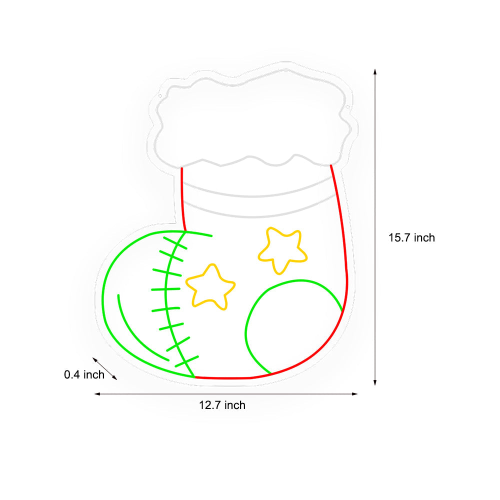 Christmas Stocking Decoration Neon Lamp | Lighting | Led | 110V - 220V | Premium Lighting Solution