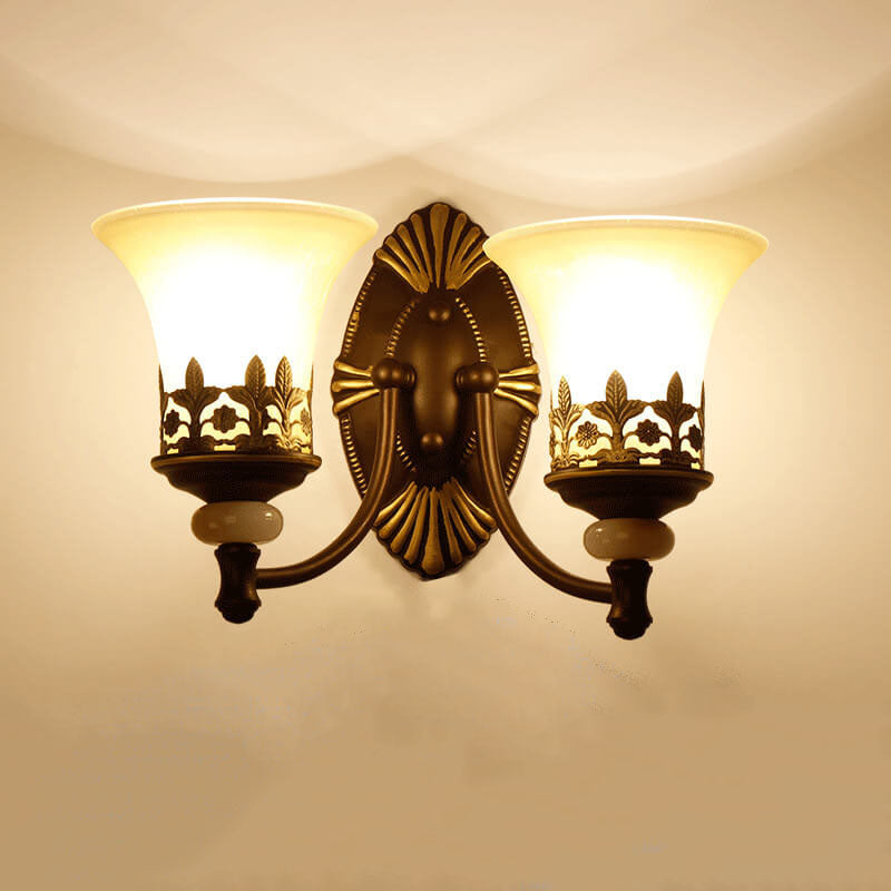 VintageGlow Classic wall lamp | Wall Lamp | glass/metal | 40W | Elegant Wall Illumination