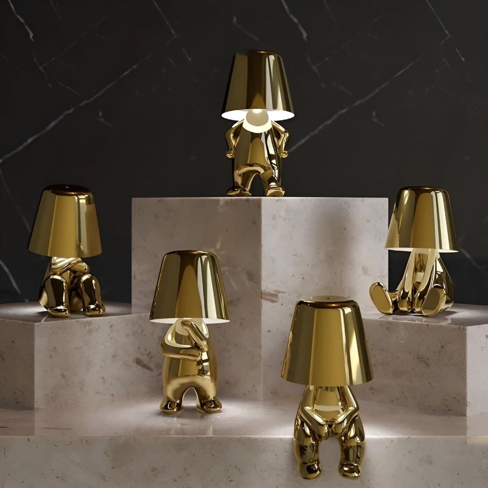 DenkerLicht Minimalist Rechargeable Table Lamp, | Table Lamp | LED | glass/metal | Sleek Table Accent