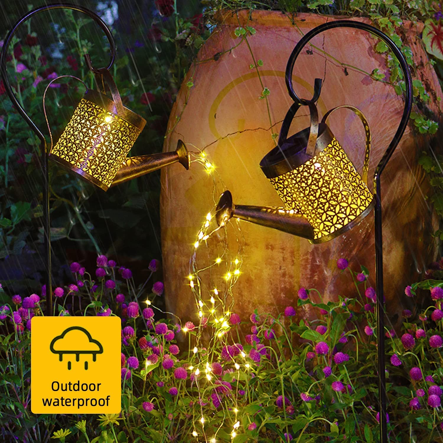 Enchanted Watering Can, Solar Powered | Lighting | LED | warm white | copper/iron/metal | Premium Lighting Solution
