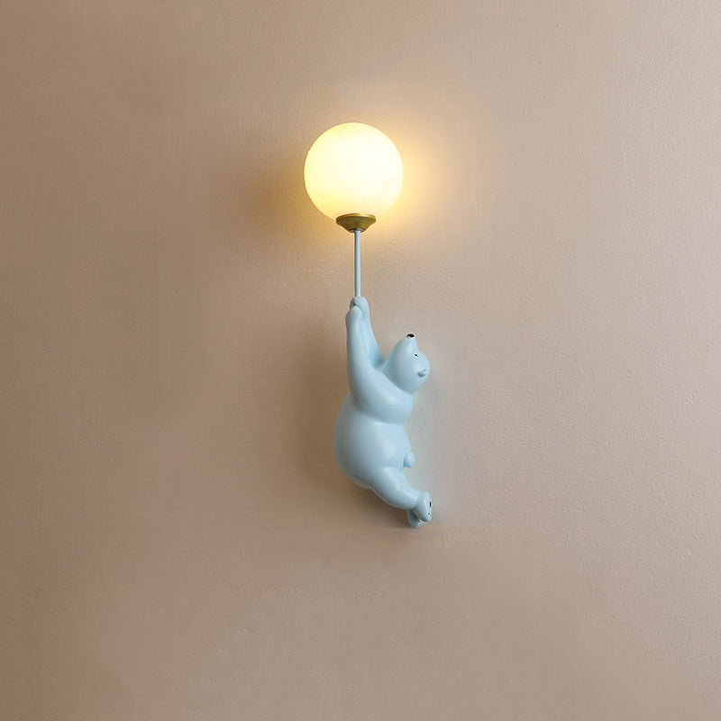 Teddy Wall Lamp White/Blue/Pink | Wall Lamp | Led | Elegant Wall Illumination