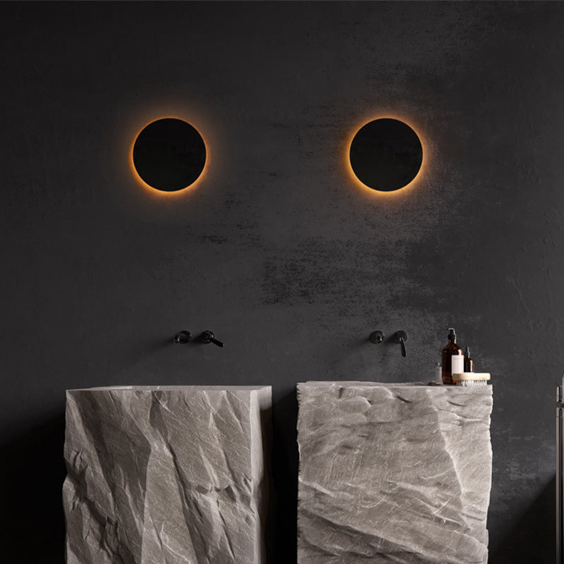 LunaGlow Minimalist Wall Lamps Black | Wall Lamp | Led | metal | Elegant Wall Illumination