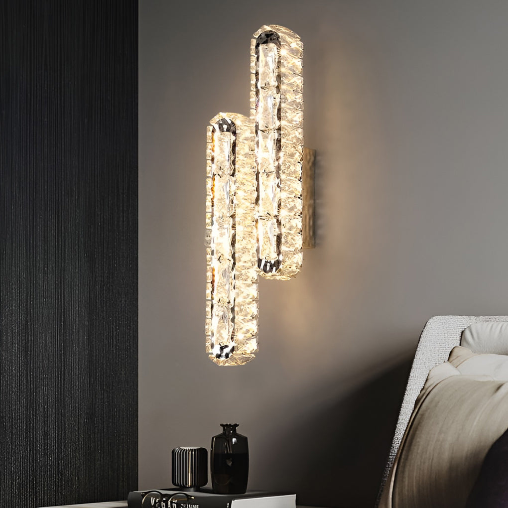CrystalLux Double Crystal Wall Lamp | Wall Lamp | Led | metal | 220V - 240V | Elegant Wall Illumination