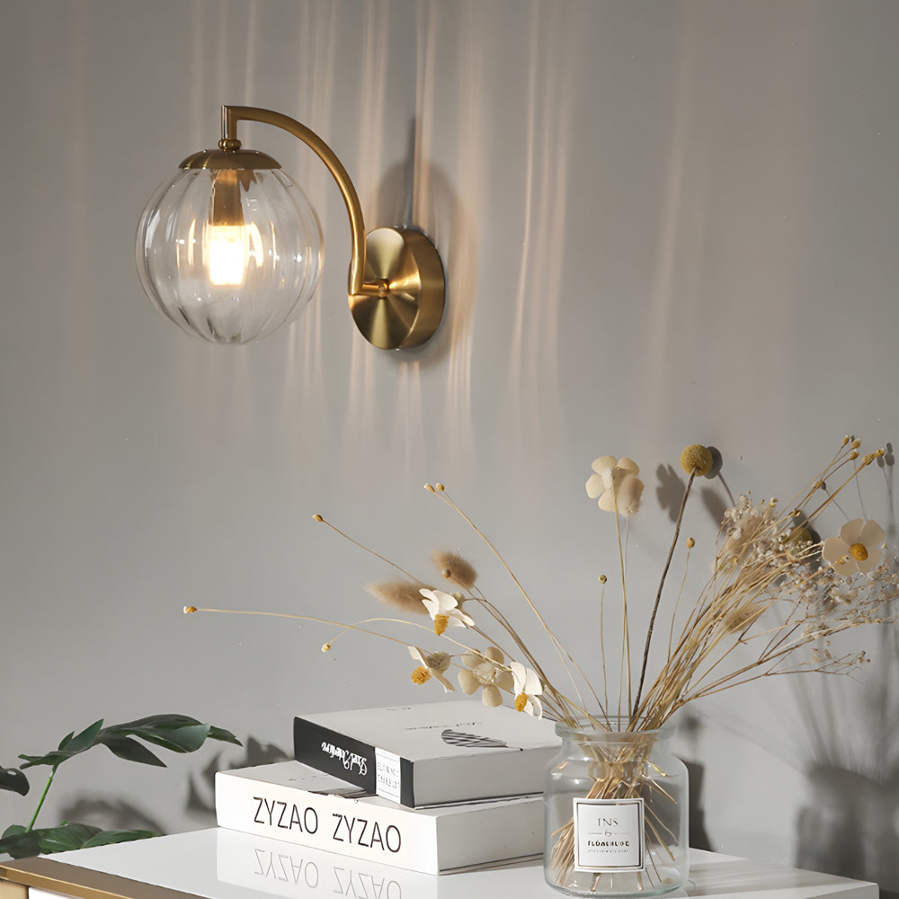 Light Curved Wall Lamp | Wall Lamp | Led | glass/metal | 85V - 220V | Elegant Wall Illumination