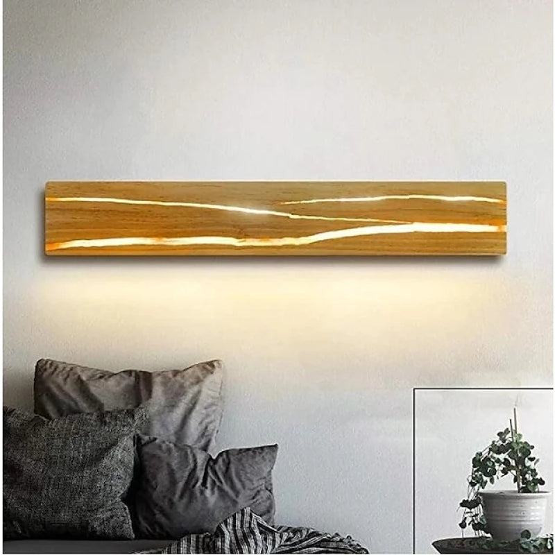 Minimalist Wall Lamp Dining Room/Bedroom | Wall Lamp | Led | wood | 110V - 240V | Elegant Wall Illumination