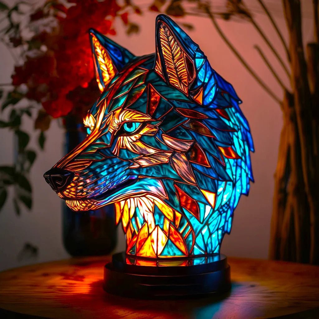 Ellep Table Lamp Unique Stained | Table Lamp | glass/Polyresin | Sleek Table Accent