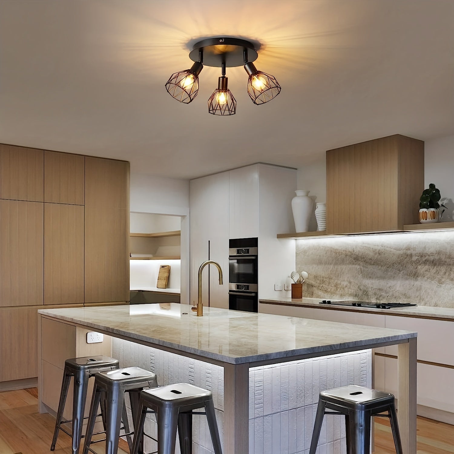 RusticGlow Farmhouse Style Black Ceiling | Lighting | metal | Premium Lighting Solution