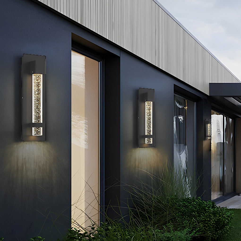 Waterproof Wired Bubble Glass Exterior | Wall Lamp | Led | Warm White | aluminum/glass/metal/steel | 12W | 85V - 265V | Elegant Wall Illumination