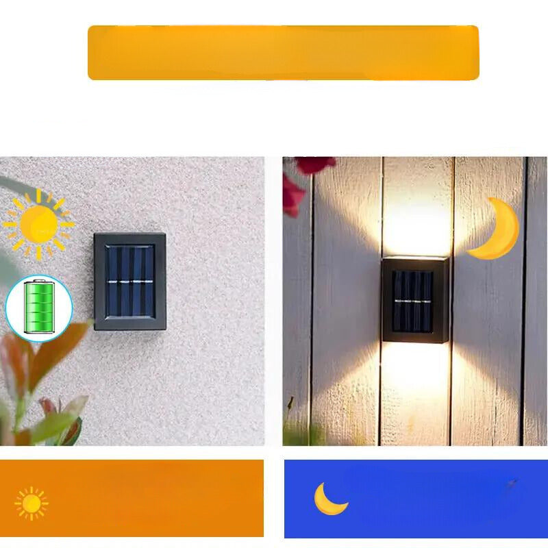 EcoShine Solar Powered Terrace Wall | Wall Lamp | Led | plastic | Elegant Wall Illumination