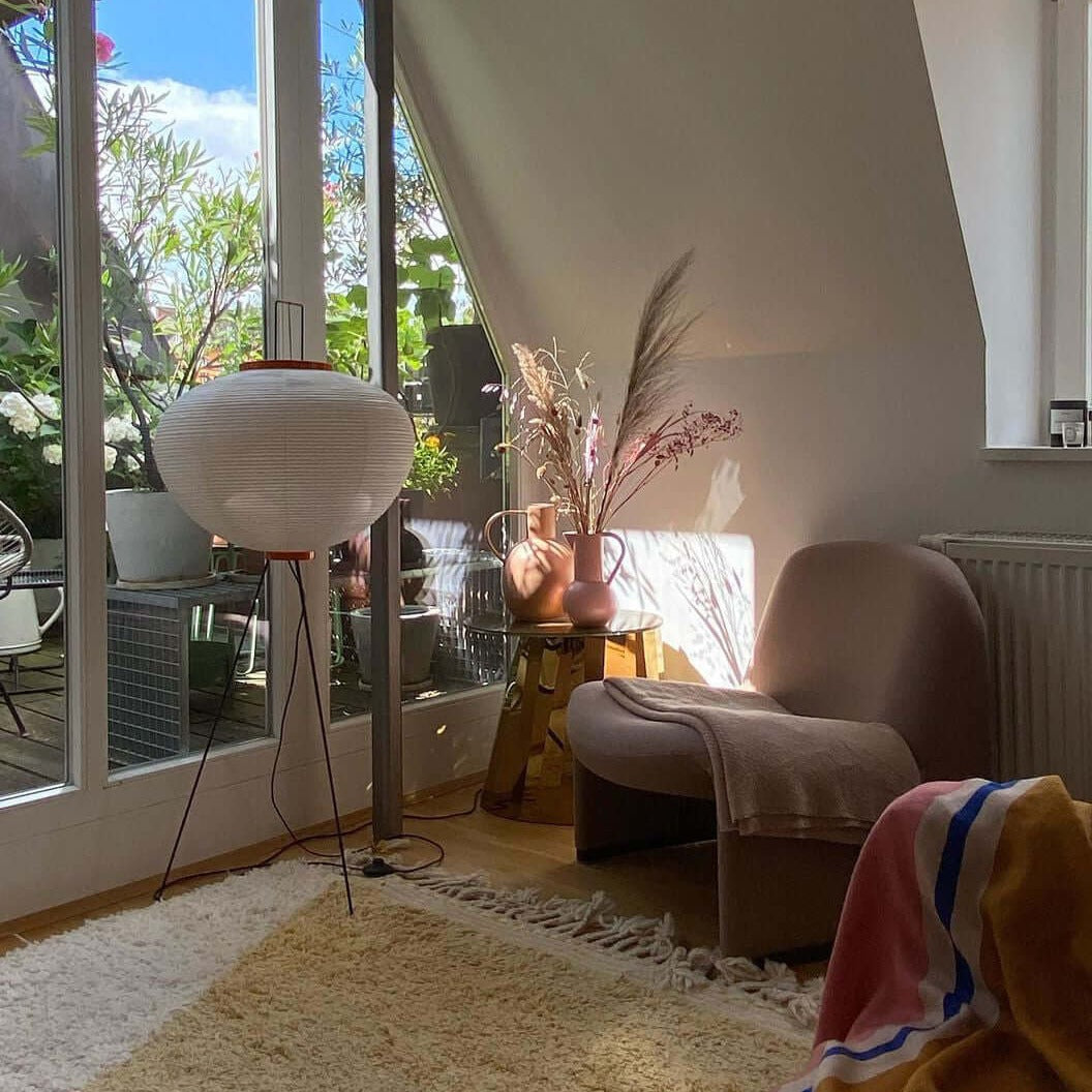 Rice paper floor lamp | Floor Lamp | LED | metal | 240v | Stylish Floor Lighting