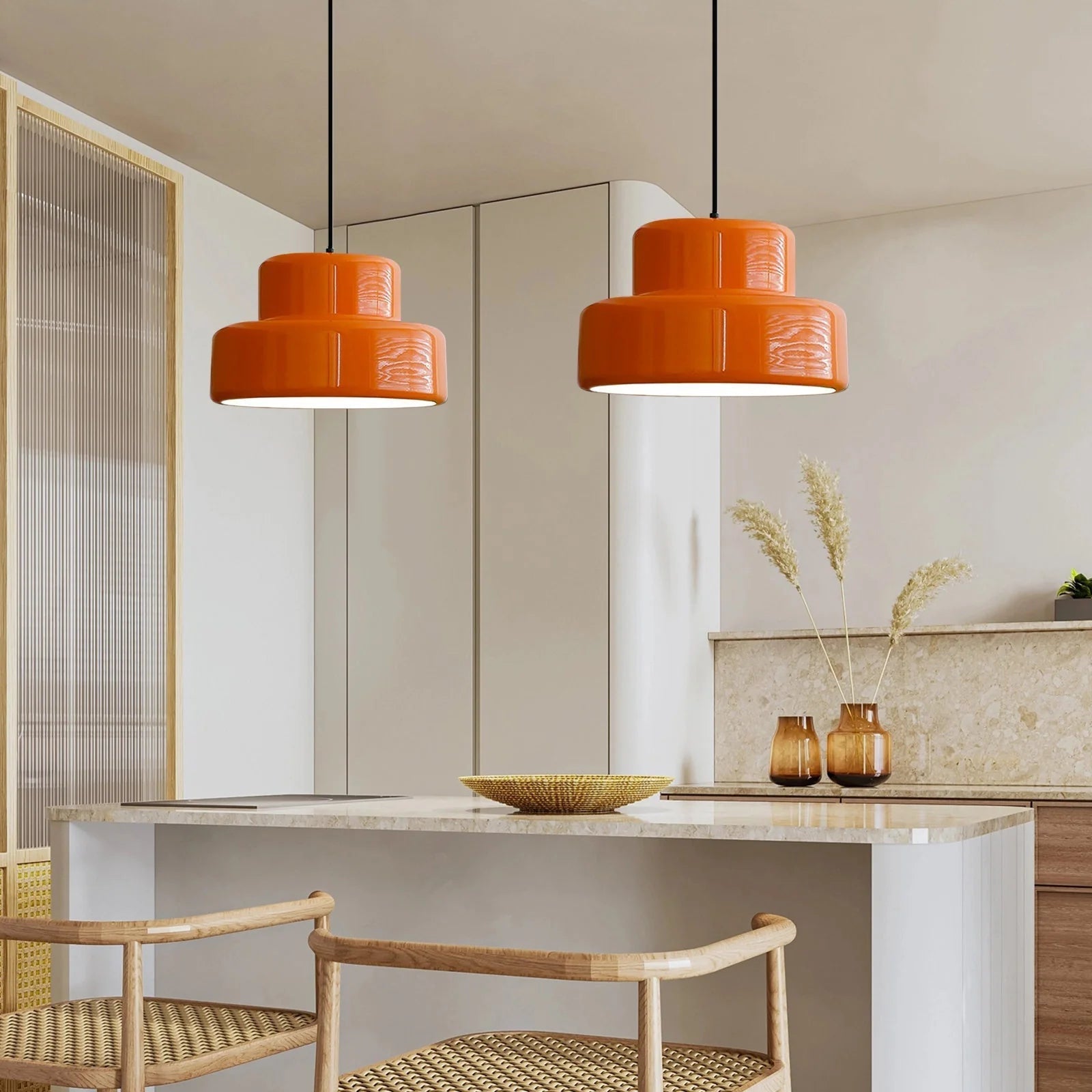 Bauhaus Vintage Orange Hanging Lamp | Lighting | iron/metal | 40W | Premium Lighting Solution
