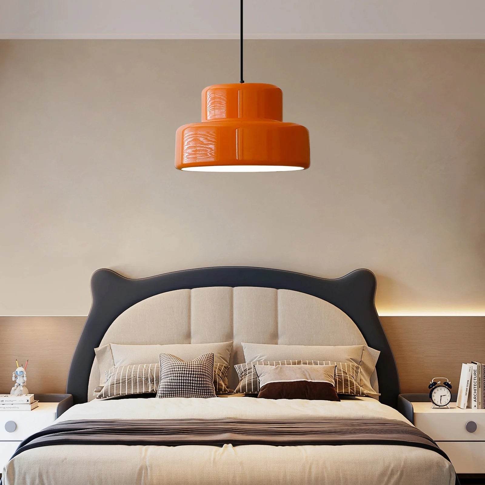 Bauhaus Vintage Orange Hanging Lamp | Lighting | iron/metal | 40W | Premium Lighting Solution