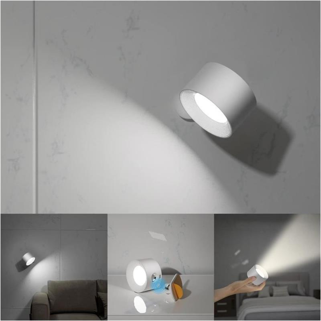 FlexiBeam Wireless rechargeable 360° wall | Wall Lamp | Led | Elegant Wall Illumination