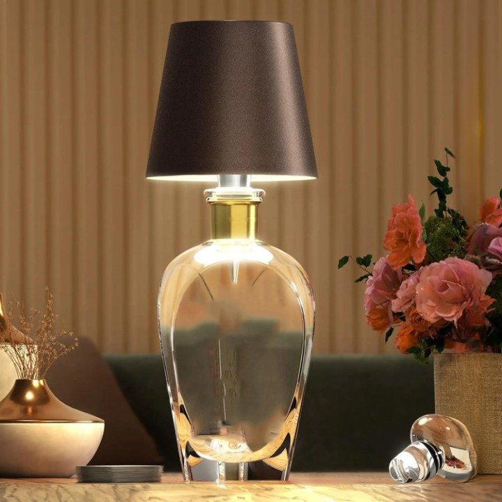 BottleLum  Lighting Bottle Unique Table | Table Lamp | LED | Plastic/aluminum | Sleek Table Accent