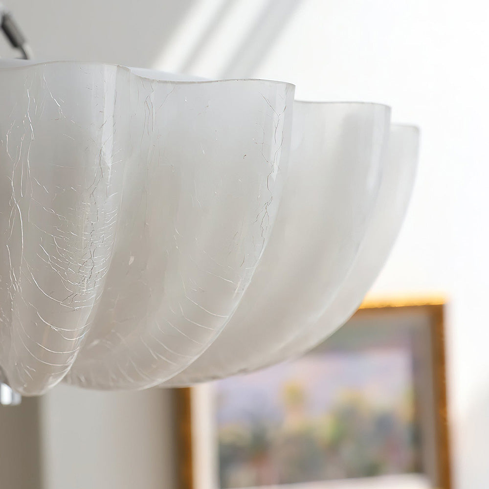 Elegant White Glass Ceiling Lamp | Lighting | glass/iron | Premium Lighting Solution
