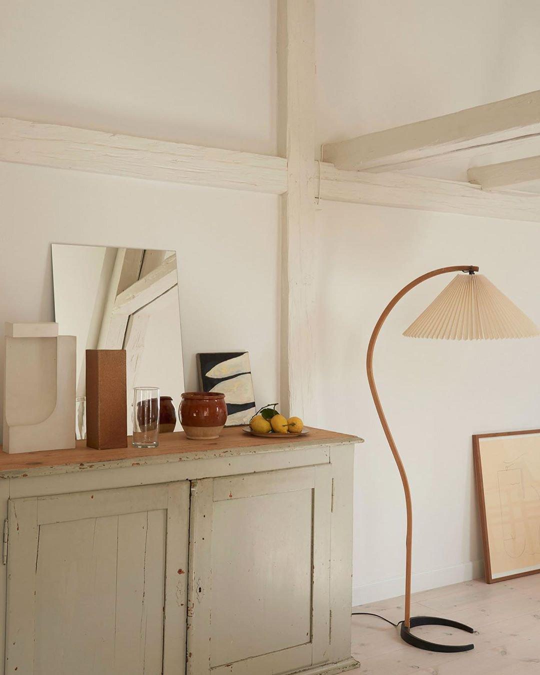 Caprani floor lamp | Floor Lamp | LED | linen/metal/wood | 240v | Stylish Floor Lighting