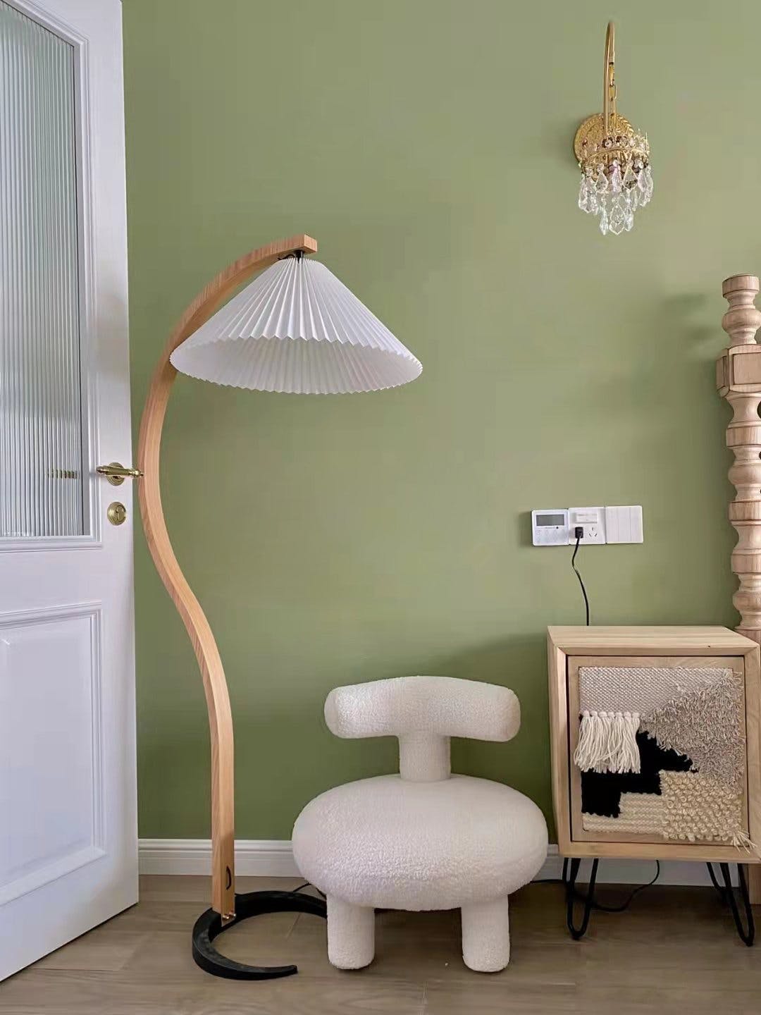 Caprani floor lamp | Floor Lamp | LED | linen/metal/wood | 240v | Stylish Floor Lighting