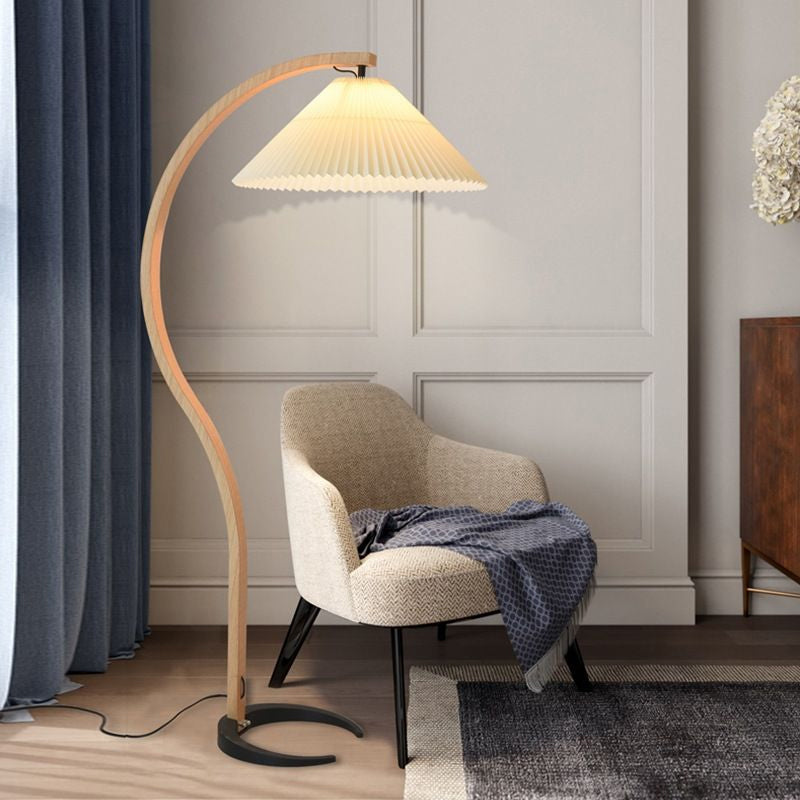 Caprani floor lamp | Floor Lamp | LED | linen/metal/wood | 240v | Stylish Floor Lighting