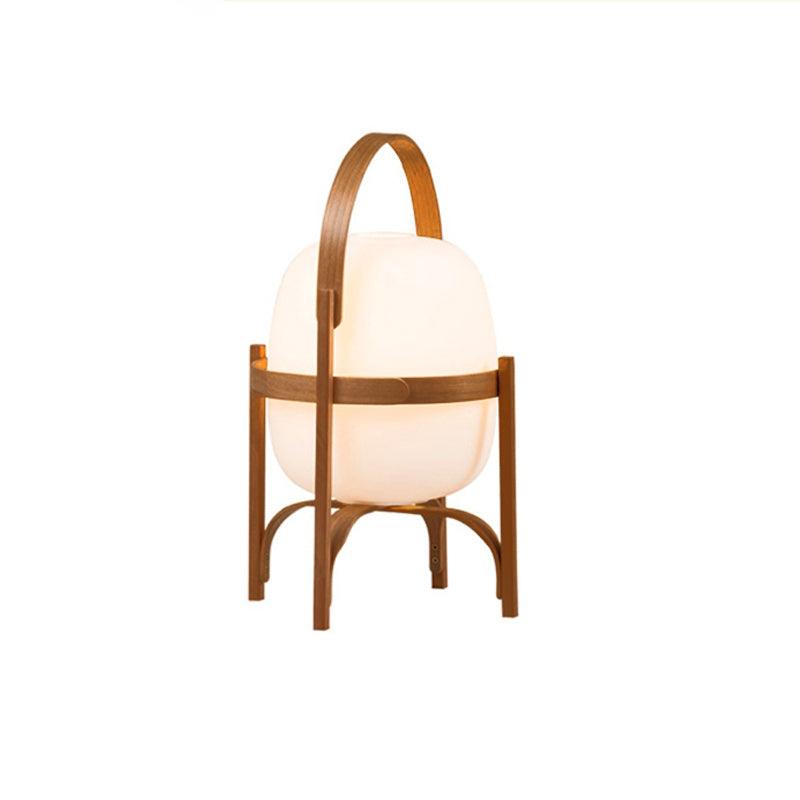 Portable Table Lamp Glass | Table Lamp | LED | Wood/glass | 110-240V | Sleek Table Accent