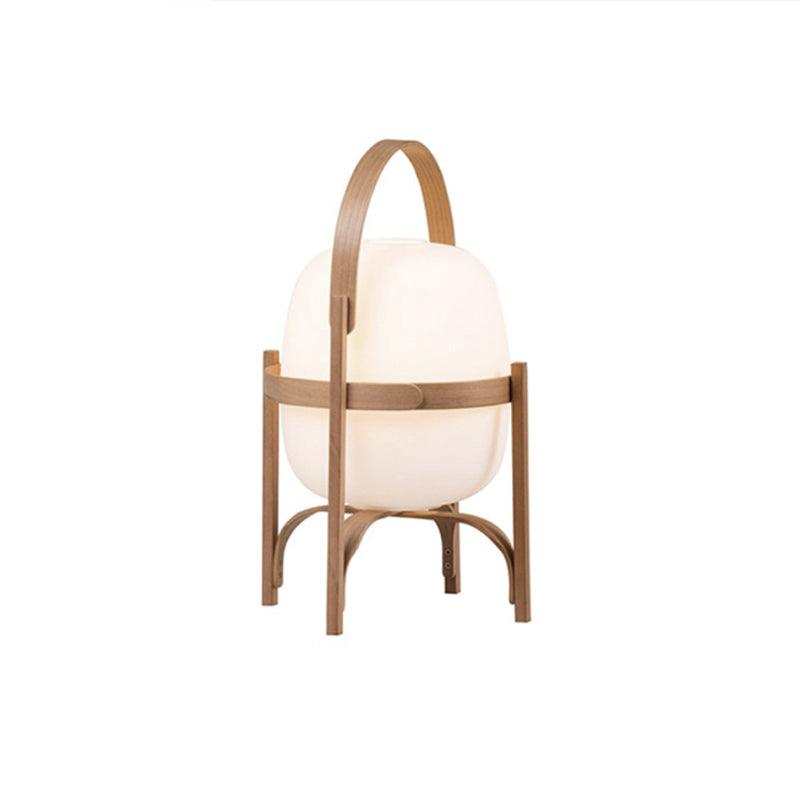 Portable Table Lamp Glass | Table Lamp | LED | Wood/glass | 110-240V | Sleek Table Accent