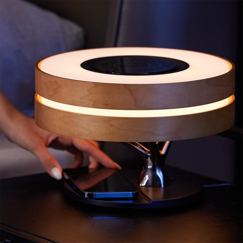 AuraFusion Dimmable Lamp Wireless | Lighting | LED | Metal/ABS/Rose Wood | Premium Lighting Solution