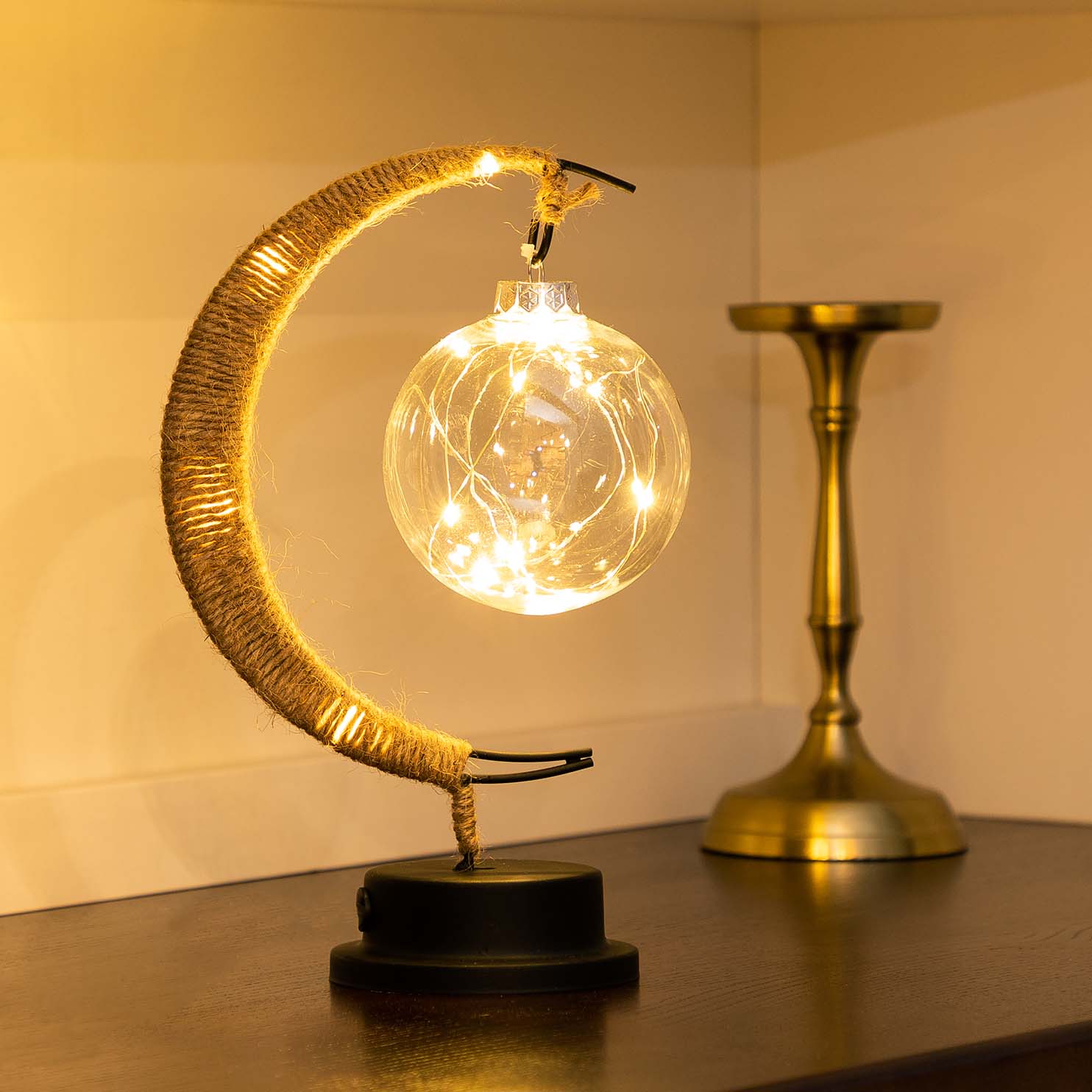 LunaGlow™ Moon Lamp Magical Table | Table Lamp | LED | Glass | Sleek Table Accent