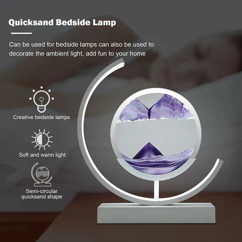 TimeLume Hourglass Table Lamp Unique | Table Lamp | LED | Plastic | Sleek Table Accent