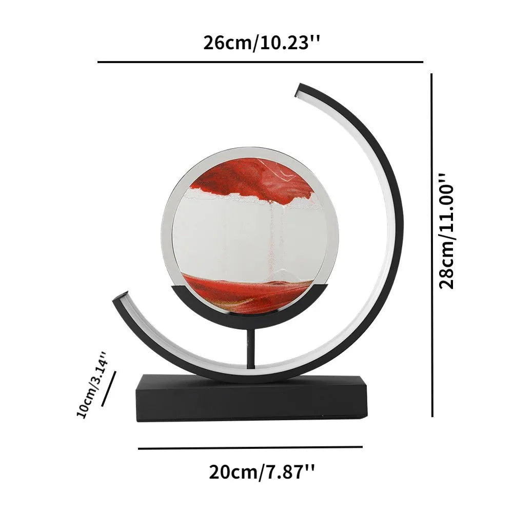 TimeLume Hourglass Table Lamp Unique | Table Lamp | LED | Plastic | Sleek Table Accent