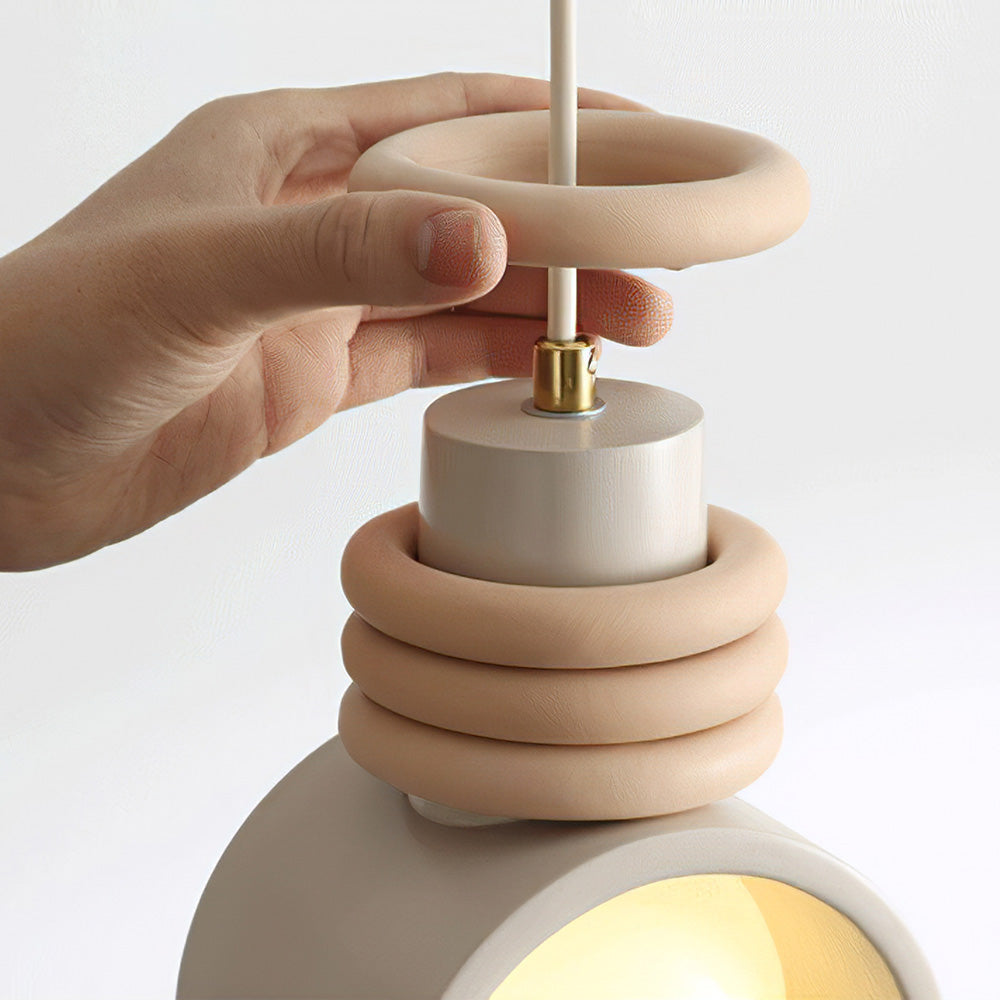 French Style Cream Resin Pendant | Lighting | 110V-120V | Premium Lighting Solution