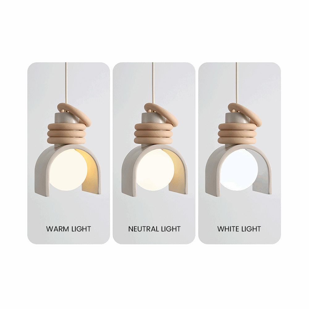 French Style Cream Resin Pendant | Lighting | 110V-120V | Premium Lighting Solution