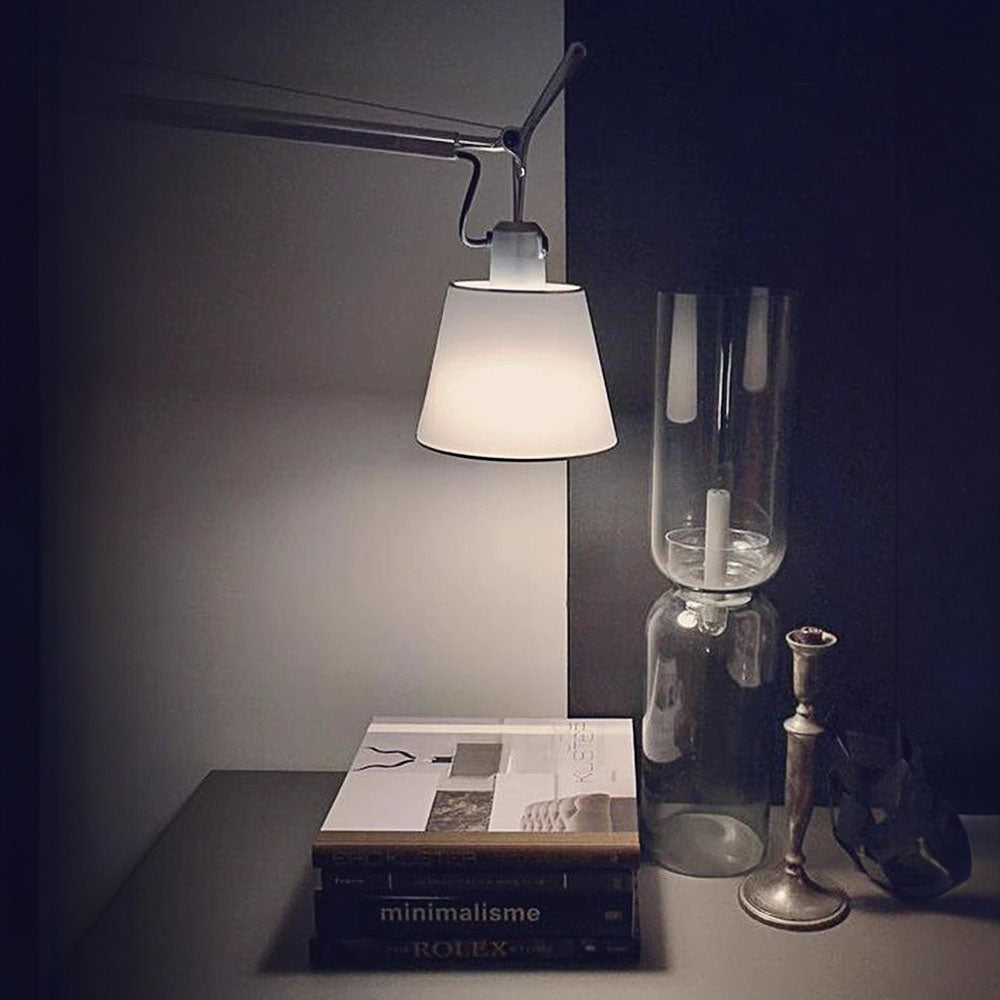 Modern Rotatable Silver Wall Lamp | Wall Lamp | Iron/Fabric | 110V-120V | Elegant Wall Illumination