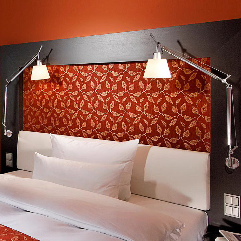 Modern Rotatable Silver Wall Lamp | Wall Lamp | Iron/Fabric | 110V-120V | Elegant Wall Illumination