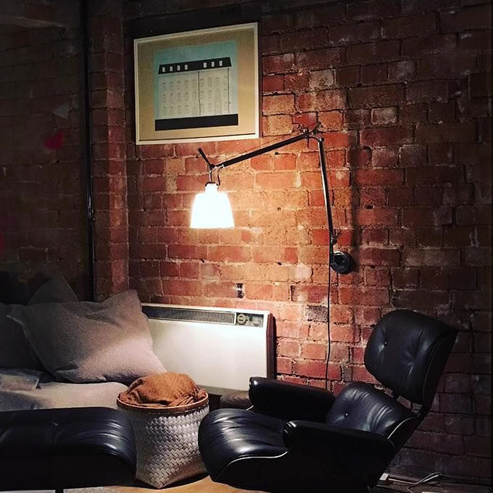 Modern Rotatable Silver Wall Lamp | Wall Lamp | Iron/Fabric | 110V-120V | Elegant Wall Illumination