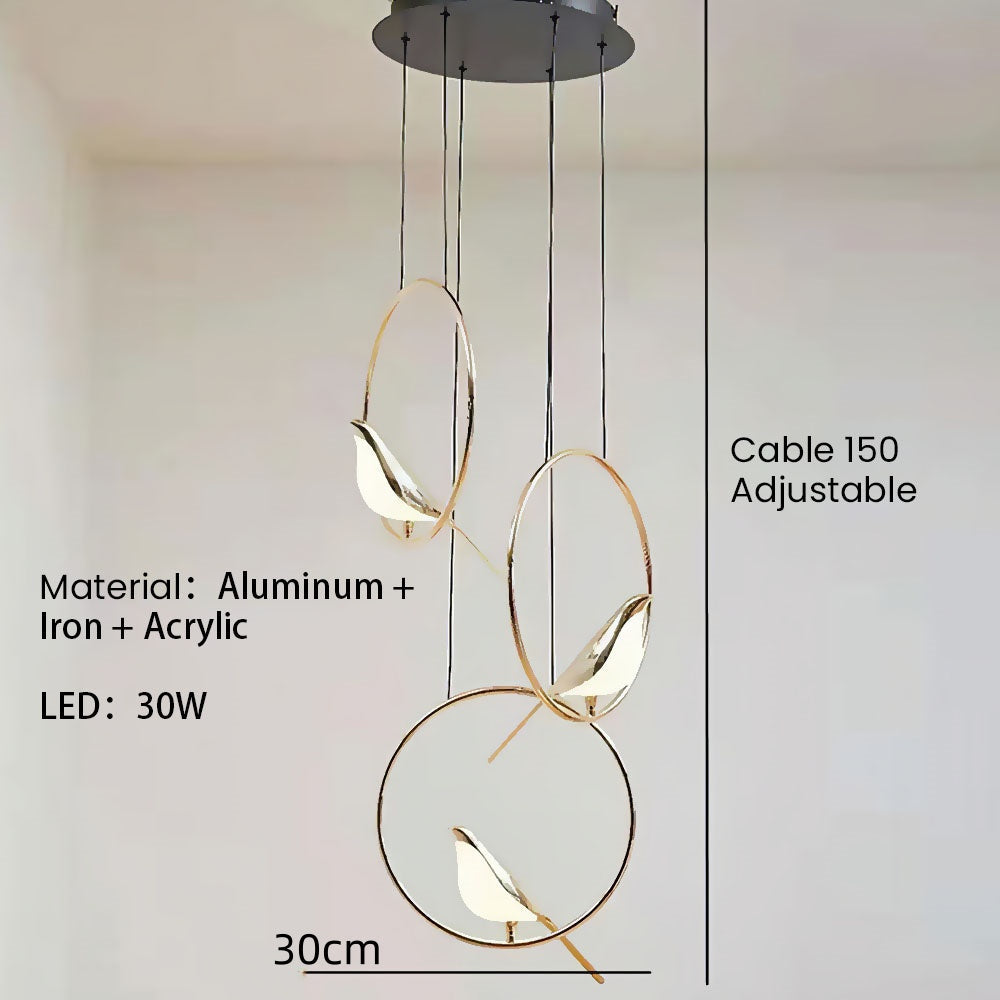 Creative Birds Circle Garland Hanging | Lighting | LED | acrylic/metal | Premium Lighting Solution