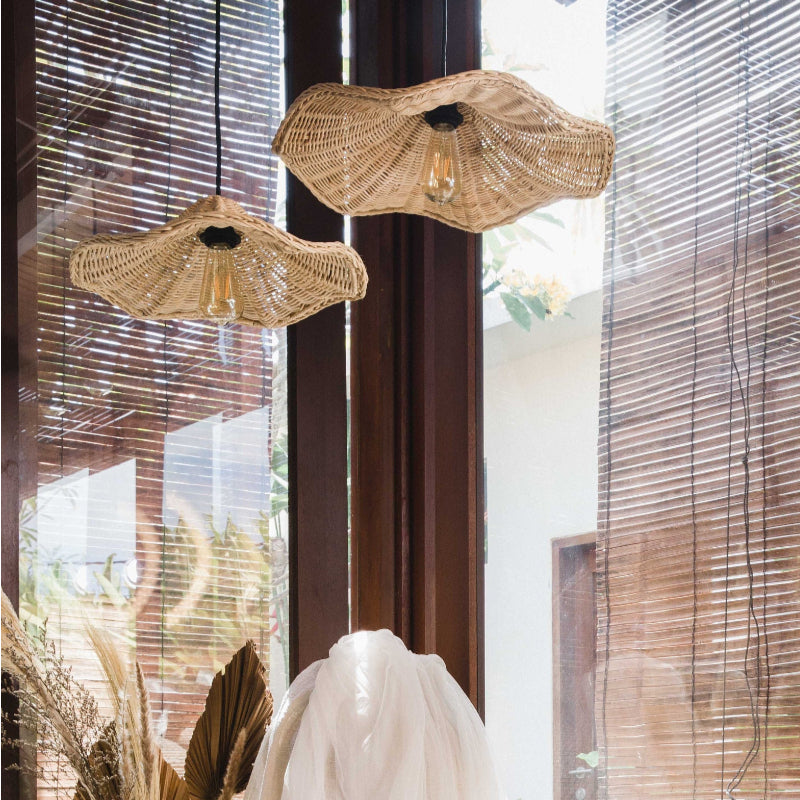 Boho Wicker Rattan Farmouse Pendant | Lighting | LED | 40W | 110V-120V | Premium Lighting Solution