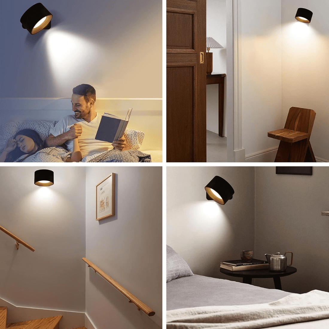 FlexiBeam Wireless rechargeable 360° wall | Wall Lamp | Led | Elegant Wall Illumination
