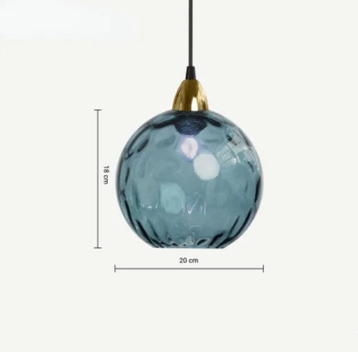 HelderBol Glass Ball Hanging Lamp | Lighting | cool white | glass/iron/metal | Premium Lighting Solution