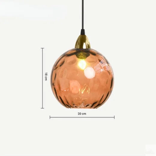 HelderBol Glass Ball Hanging Lamp | Lighting | cool white | glass/iron/metal | Premium Lighting Solution