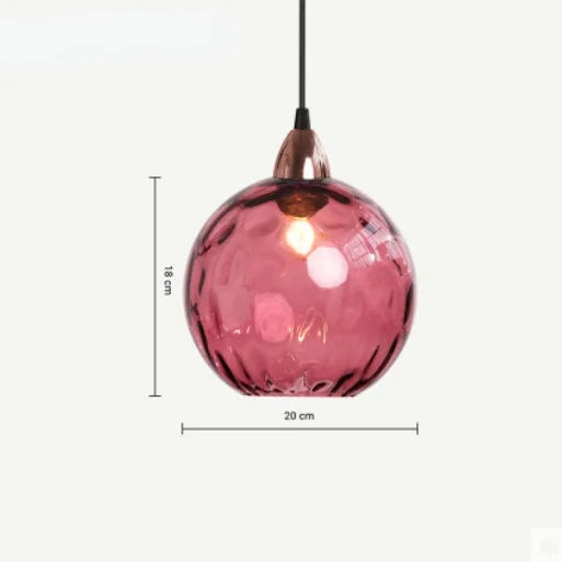 HelderBol Glass Ball Hanging Lamp | Lighting | cool white | glass/iron/metal | Premium Lighting Solution