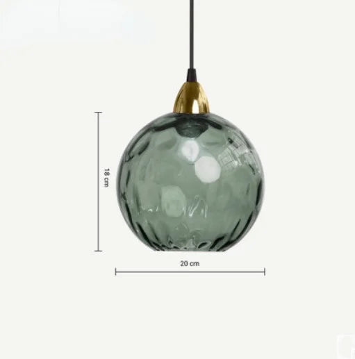 HelderBol Glass Ball Hanging Lamp | Lighting | cool white | glass/iron/metal | Premium Lighting Solution