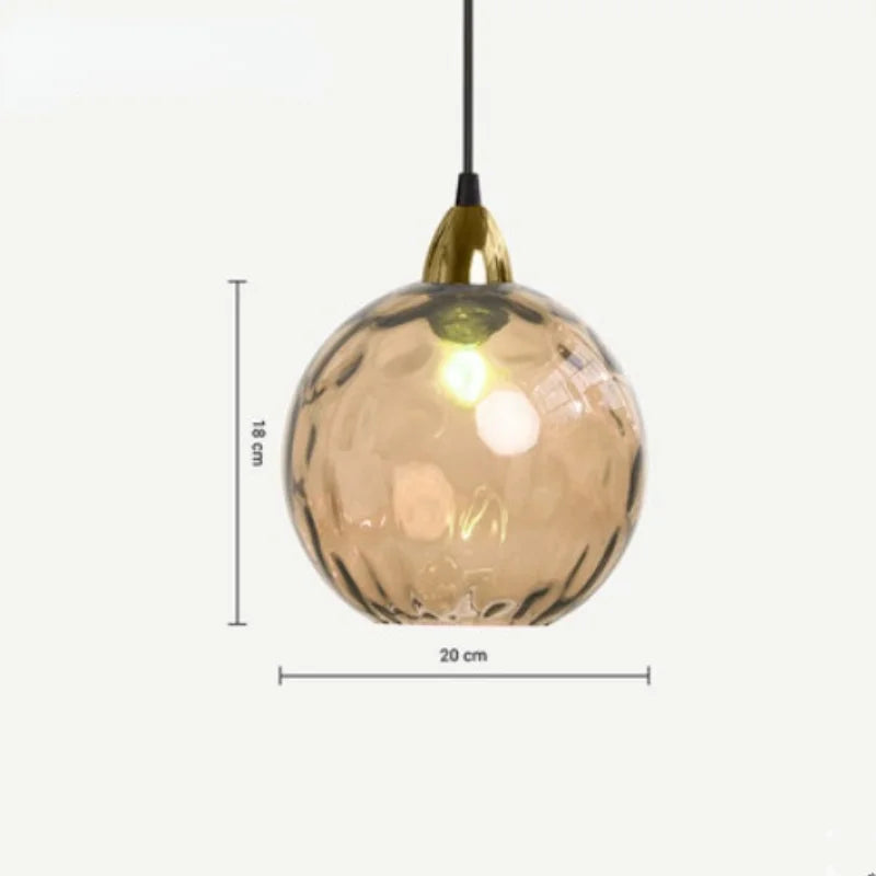 HelderBol Glass Ball Hanging Lamp | Lighting | cool white | glass/iron/metal | Premium Lighting Solution