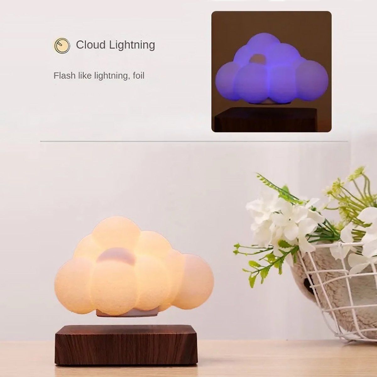 Nebuvia Floating Cloud Lamp | Table Lamp | LED | wood/ABS | 15W | Sleek Table Accent