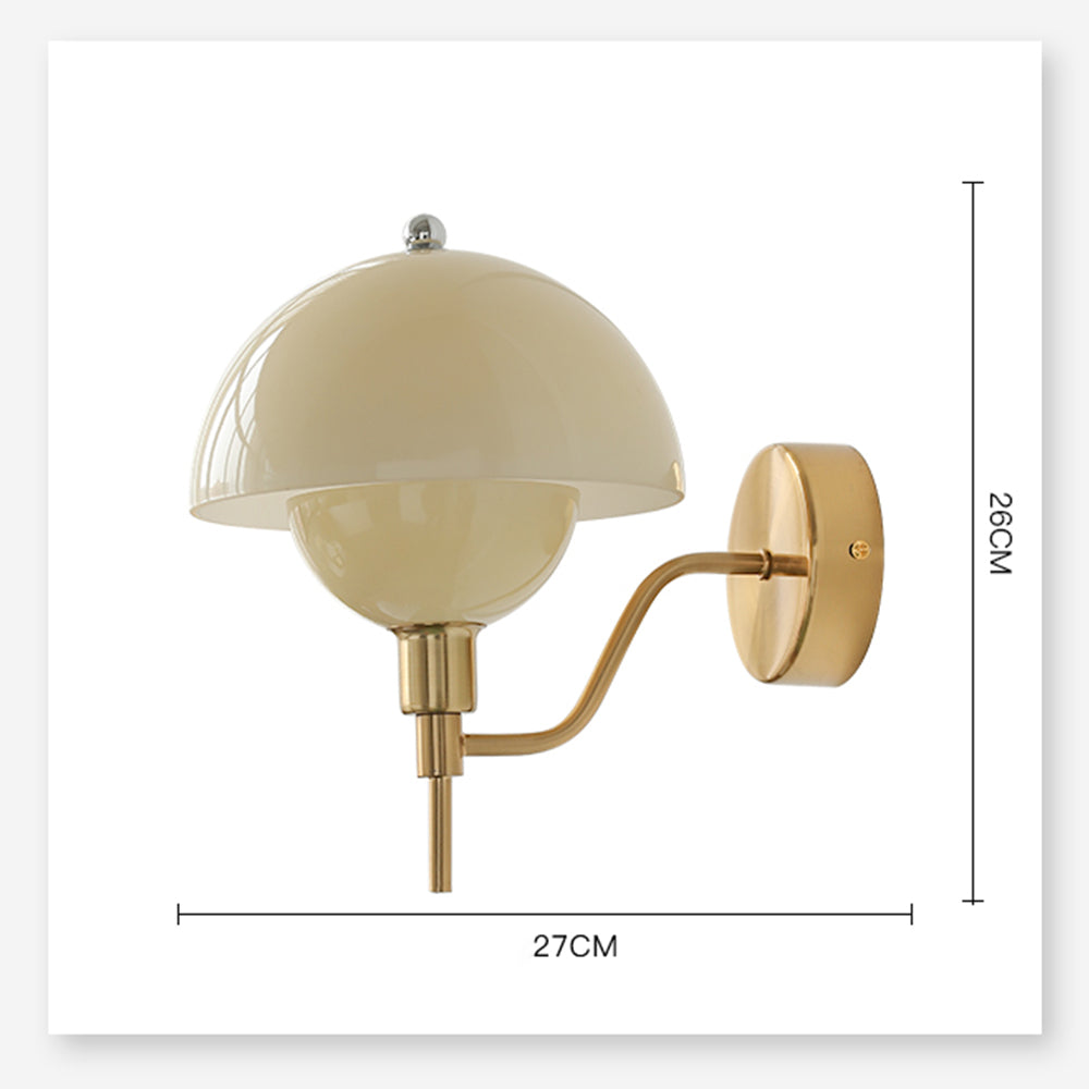 French Mushroom Glass Wall Lamp | Wall Lamp | glass | 110V - 120V | Elegant Wall Illumination