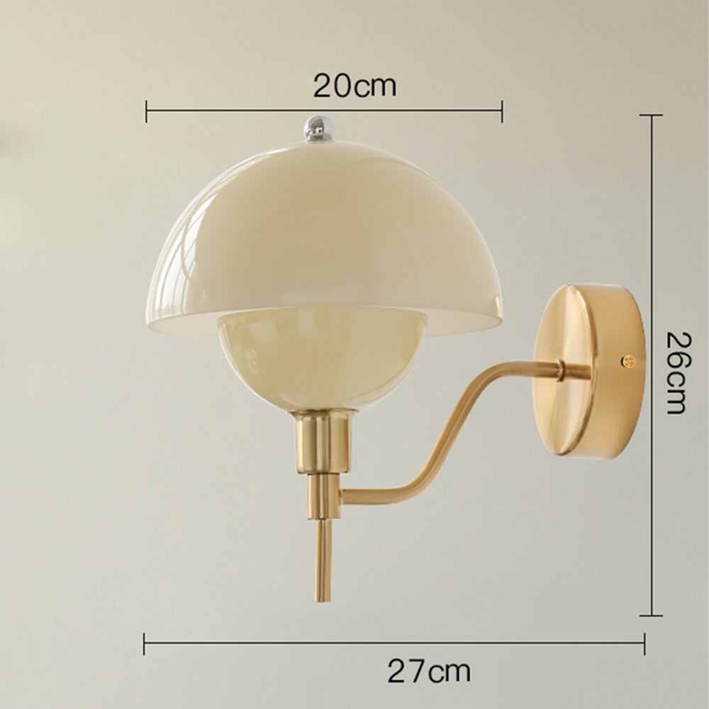 French Mushroom Glass Wall Lamp | Wall Lamp | glass | 110V - 120V | Elegant Wall Illumination