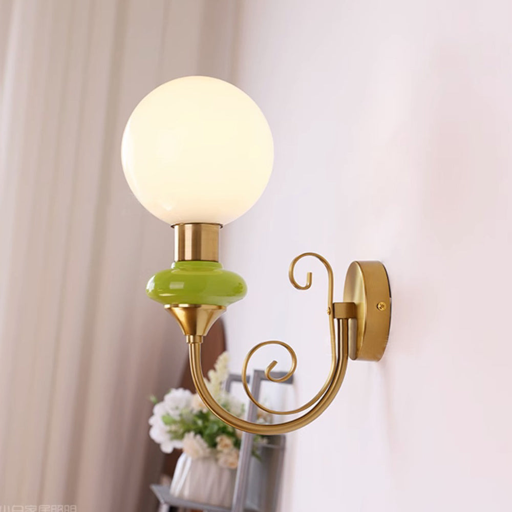 French Retro Glass 1-Light Wall | Wall Lamp | glass | 110V - 120V | Elegant Wall Illumination