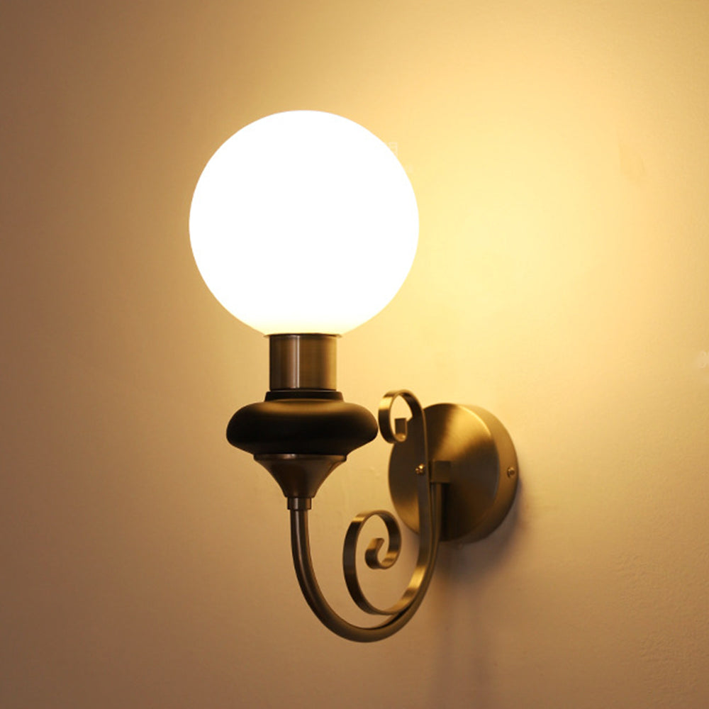 French Retro Glass 1-Light Wall | Wall Lamp | glass | 110V - 120V | Elegant Wall Illumination