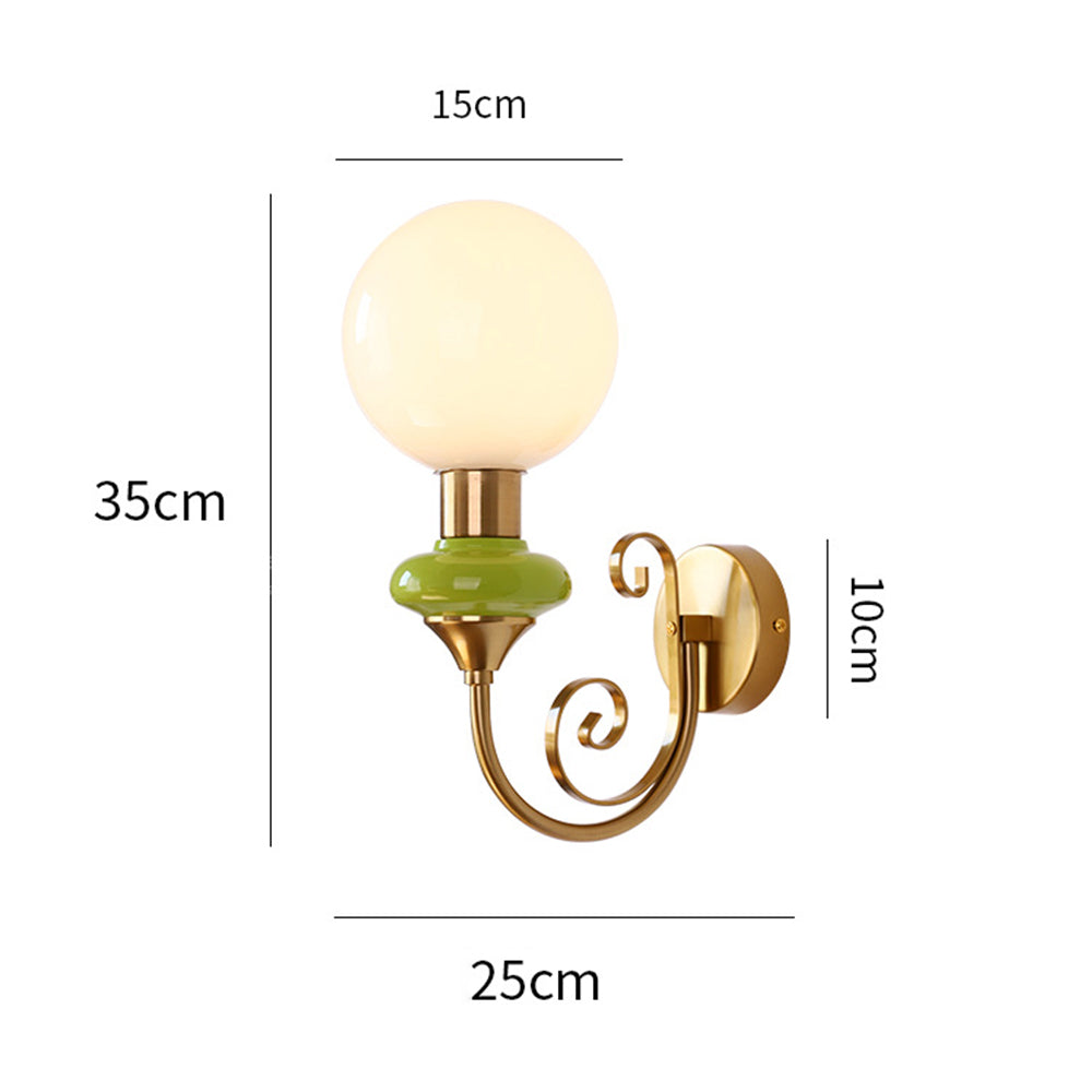 French Retro Glass 1-Light Wall | Wall Lamp | glass | 110V - 120V | Elegant Wall Illumination